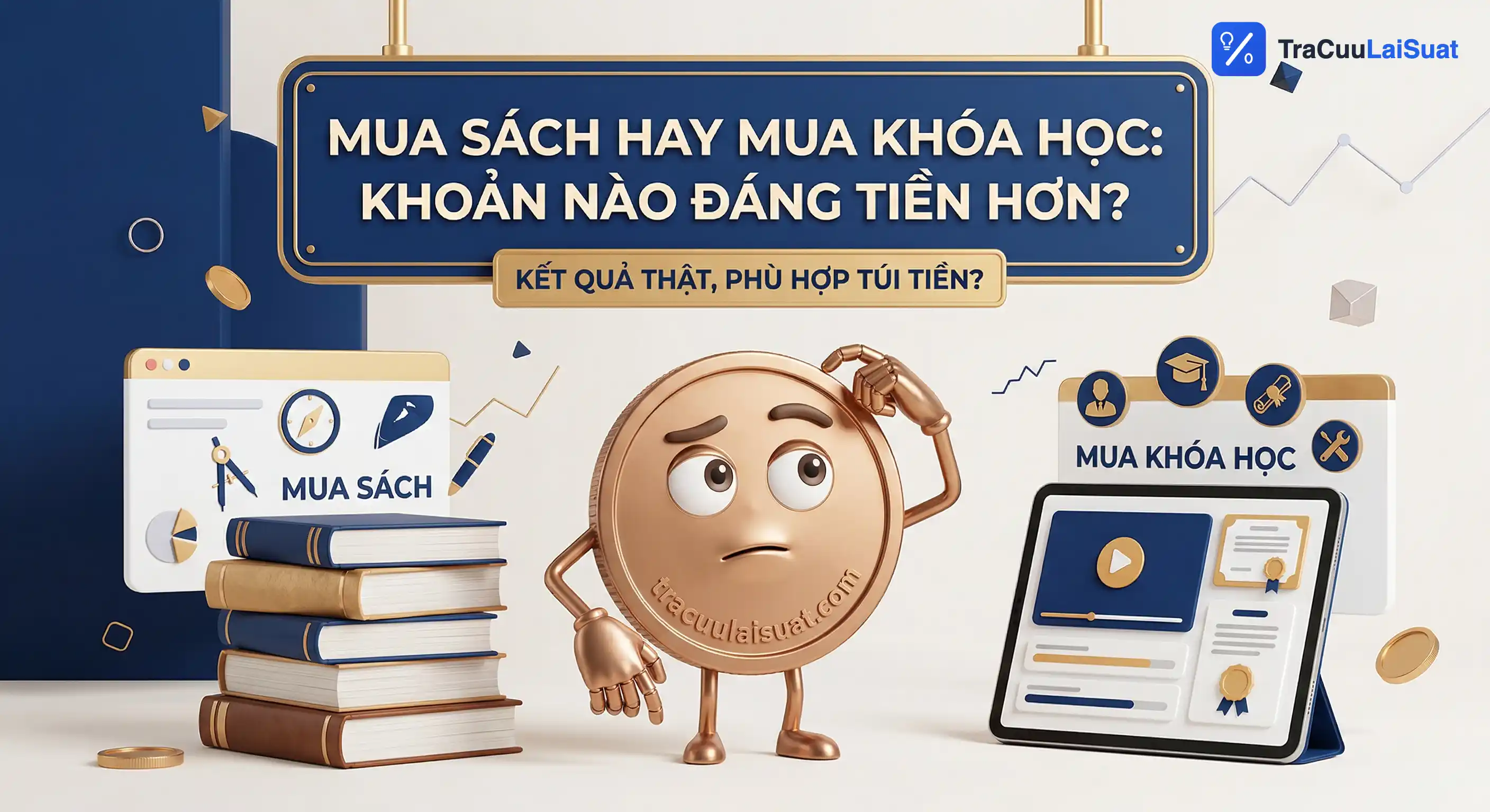 So sánh mua sách và mua khóa học dưới góc nhìn chi phí và giá trị lâu dài
