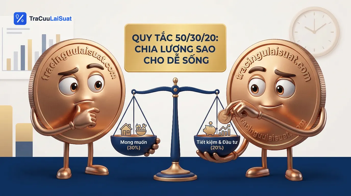 Quy tắc 50/30/20: chia lương sao cho dễ sống