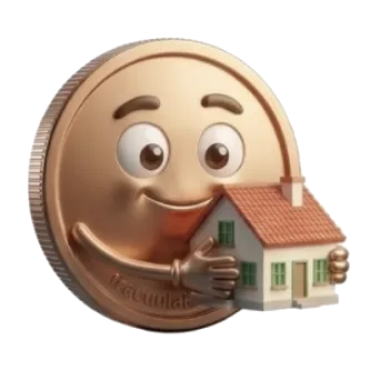 Tính lãi vay mua nhà Mr. Coin mascot